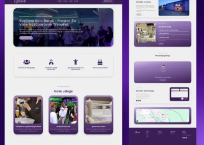 Web sajt za svecana sala barok - Gastroklik